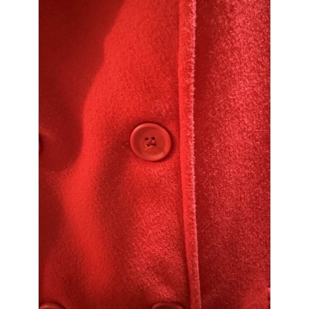 Barneys New York Luxury Red Wool Cashmere Peacoat Size 38 Made in Italy - Picture 3 of 9